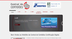 Desktop Screenshot of centraldecertidoes.com