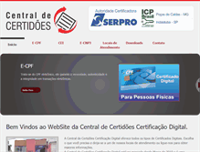 Tablet Screenshot of centraldecertidoes.com